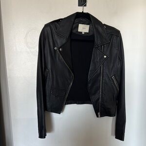IRO Black Leather Biker Jacket
